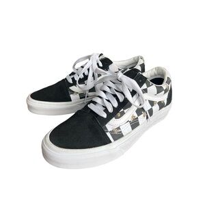 Vans Old Skool Bee Check Black White Shoes Womans 8 / Mens 6.5